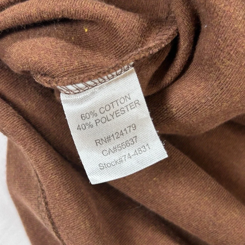 Johnson & Murphy Quarter Zip Mens Sz XL Brown Sweater Pullover Casual Diamond